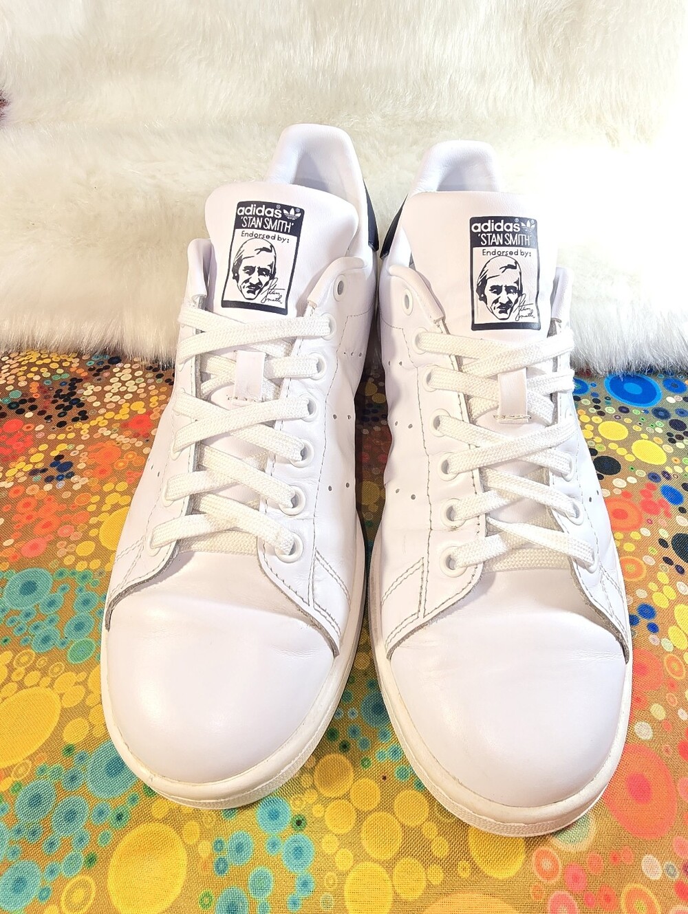 Adidas Stan Smith Men's White Leather Tennis Shoes